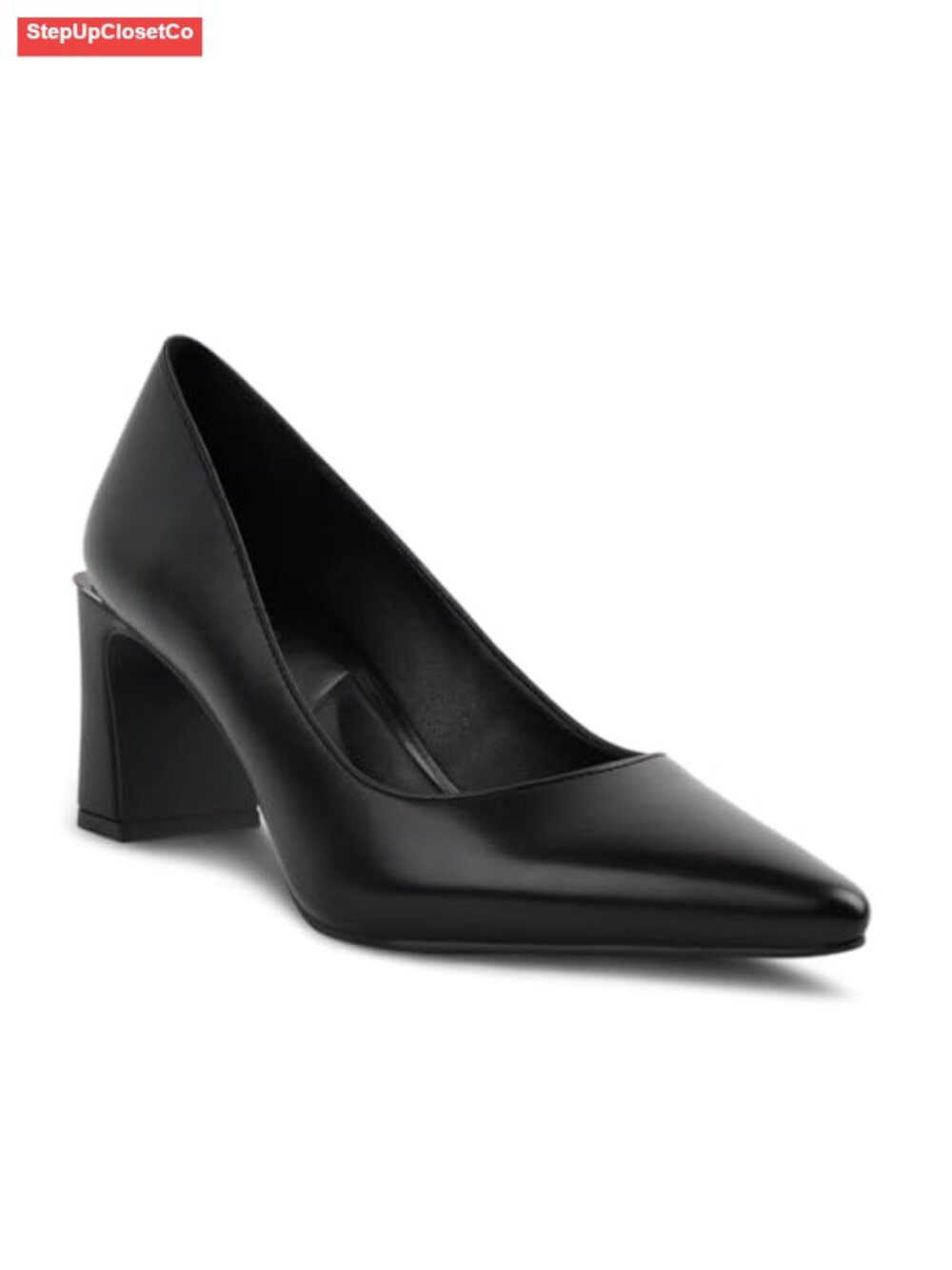 Comfortable Block Chunky Heel Pumps Closed Pointed Toe Dress Shoes